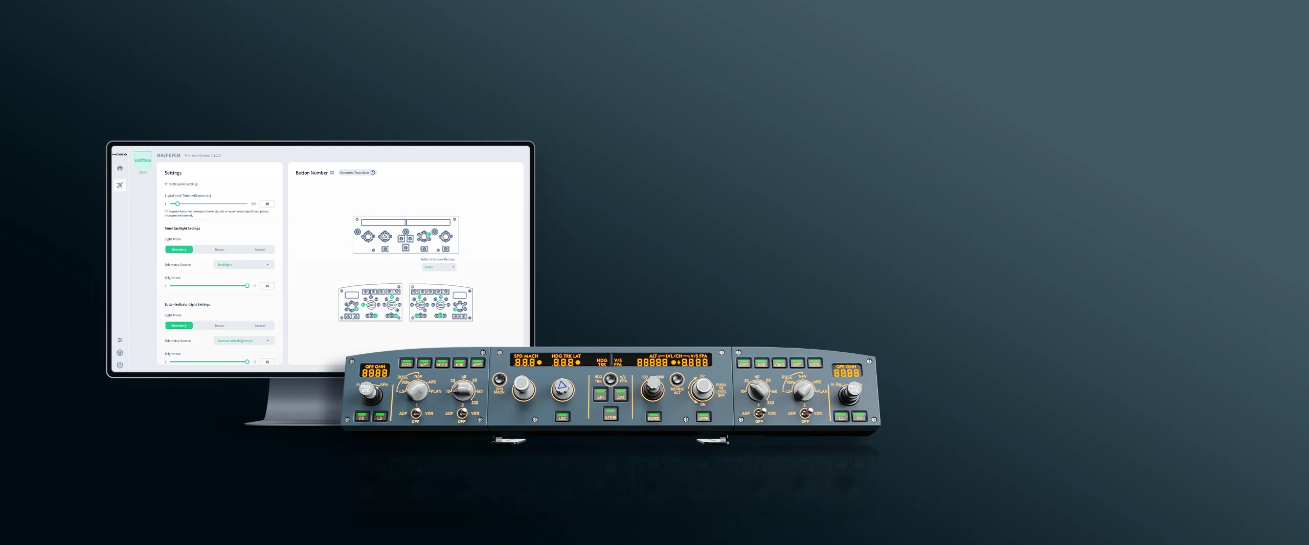 Control Panel Moza MA3F - extended features mode